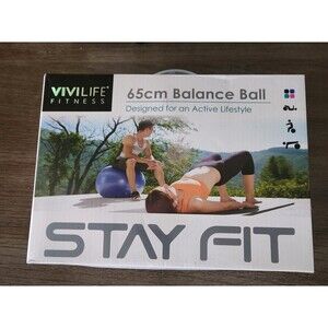 Vivilife Fitness 65cm Exercise Yoga Balance Ball with Pump